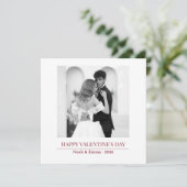 Personalized Couple Names & Year - Elegant Photo  シーズンカード (スタンド正面)