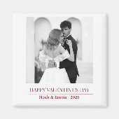 Personalized Couple Names & Year - Elegant Photo  マグネット (正面)