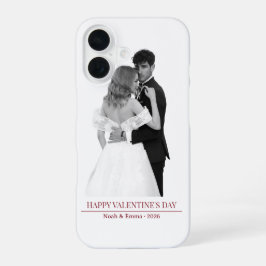 Personalized Couple Names & Year - Elegant Photo  iPhone 16ケース