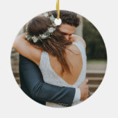 Personalized Couple Photo and Text セラミックオーナメント (裏面)