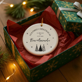 Personalized Couple Photo and Text セラミックオーナメント