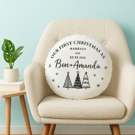 Personalized Couple Photo and Text ラウンドクッション