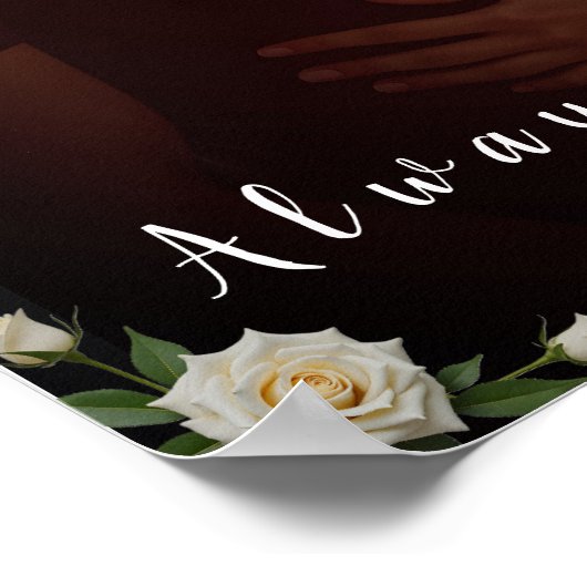 ✅Personalized Couple Photo |Custom Engagement Gift ポスター (角)