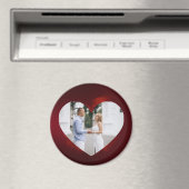 Personalized Couple Photo Magnet with Heart Frame マグネット (インサイチュ (食洗機))