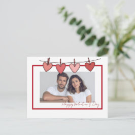 Personalized Couple Photo Valentine's Day Card ポストカード