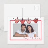 Personalized Couple Photo Valentine's Day Card ポストカード (正面/裏面)