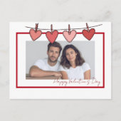 Personalized Couple Photo Valentine's Day Card ポストカード (正面)