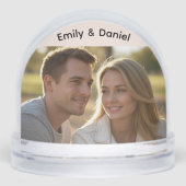 Personalized Couple Snow Globe Romantic Lovers (正面)