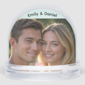Personalized Couple Snow Globe Romantic Lovers (裏面)