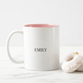 Personalized Couple Two-Tone Mug – Custom Name Val ツートーンマグカップ