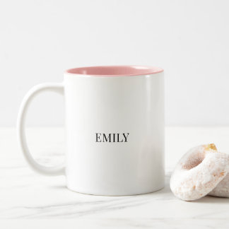 Personalized Couple Two-Tone Mug – Custom Name Val ツートーンマグカップ