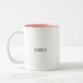 Personalized Couple Two-Tone Mug – Custom Name Val ツートーンマグカップ (左)