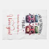 Personalized Couple Valentine Funny Food Towel キッチンタオル (横)