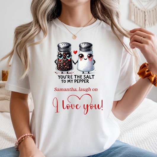 Personalized Couple Valentine Funny Food Women Tee Tシャツ