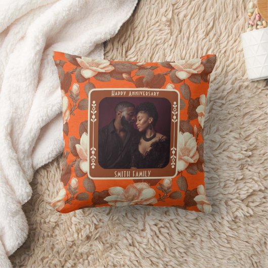 Personalized Couple Wedding Anniversary クッション (ブランケット)