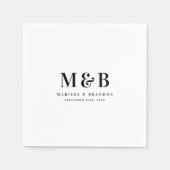 Personalized Couple Wedding Monogram Initials スタンダードカクテルナプキン (正面)