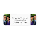 Personalized Couple White Return Address Labels ラベル (正面)