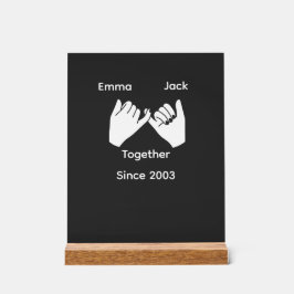 Personalized couple with custom names and year アクリルサイン