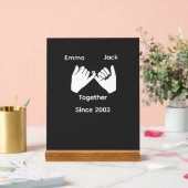 Personalized couple with custom names and year アクリルサイン (ウェディング)