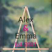 Personalized Couples Mug – Custom Names & Year Gif アクリルサイン (ニュートラル)