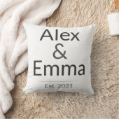 Personalized Couples Mug – Custom Names & Year Gif クッション (ブランケット)
