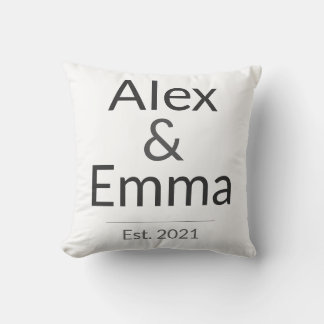 Personalized Couples Mug – Custom Names & Year Gif クッション