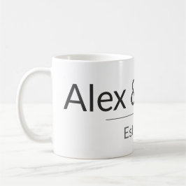 Personalized Couples Mug – Custom Names & Year Gif コーヒーマグカップ