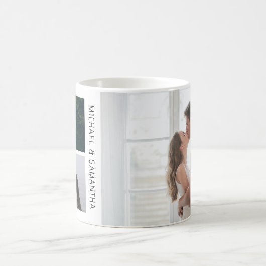 Personalized Couples Photo Gift コーヒーマグカップ (中央)