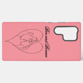 Personalized Couples Samsung & iPhone Case Galaxyケース (裏面横)