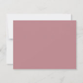 Personalized Couples Stationery Dusty Rose ノートカード (裏面)