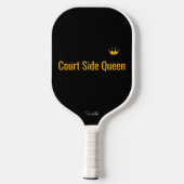 Personalized Court Side Queen Pickleball Mom Gift ピックルボールラケット (裏面)