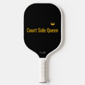 Personalized Court Side Queen Pickleball Mom Gift ピックルボールラケット (正面)