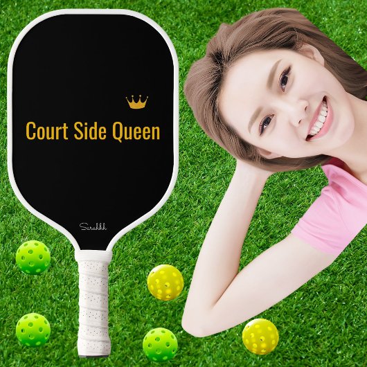 Personalized Court Side Queen Pickleball Mom Gift ピックルボールラケット