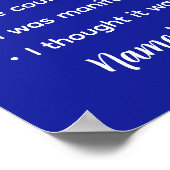 Personalized Courtside Excuses Pickleball Gift ポスター (角)