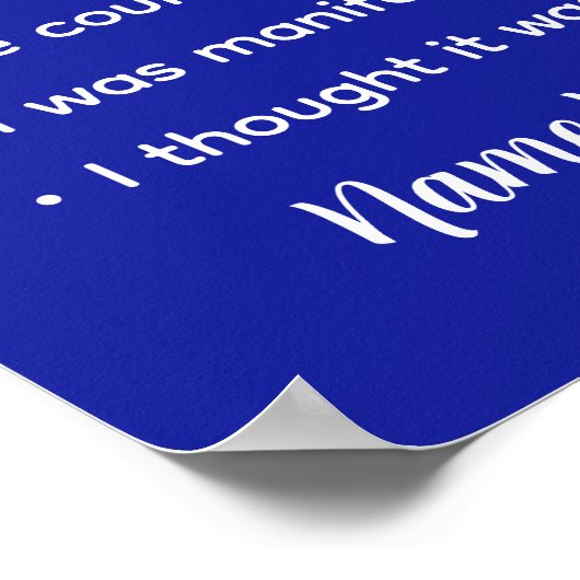 Personalized Courtside Excuses Pickleball Gift ポスター (角)