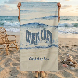 Personalized Cousin Crew Beach Towel  ビーチタオル