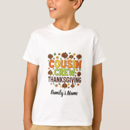 Personalized Cousin Crew Family Thanksgiving Tシャツ