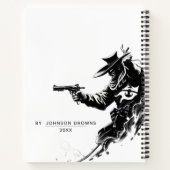 personalized cowboy notebook ノートブック (裏面)
