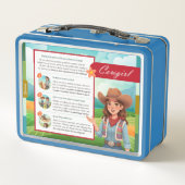 Personalized Cowgirl Lunch Box メタルランチボックス (裏面)