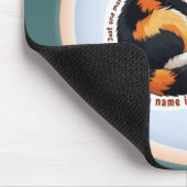 Personalized Cozy Calico Cat Teal Mouse Pad マウスパッド (コーナー)