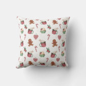 Personalized Cozy Christmas Throw Pillow クッション (裏面)