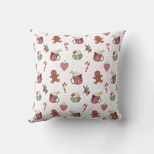 Personalized Cozy Christmas Throw Pillow クッション (裏面)