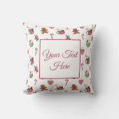 Personalized Cozy Christmas Throw Pillow クッション (正面)