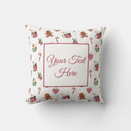 Personalized Cozy Christmas Throw Pillow クッション