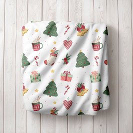 Personalized Cozy Christmas Tree Fleece Blanket フリースブランケット