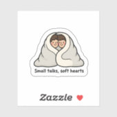 Personalized Cozy Couple in Blanket Custom Gifts  シール (シート)