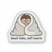 Personalized Cozy Couple in Blanket Custom Gifts  シール (正面)