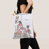 Personalized Cozy Daughter Gift Cute Self Care トートバッグ (クローズアップ)