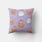 Personalized Cozy Fall Autumn Pumpkin Cupcake クッション (裏面)