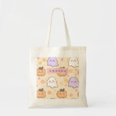 Personalized Cozy Fall Halloween Ghost Pumpkin  トートバッグ (正面)